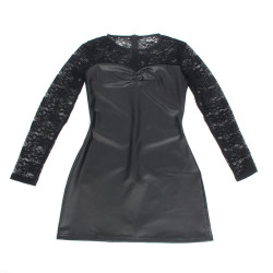 Subblime - 955601 Robe À Manches Longues Avec Dentelle Noire L/Xl